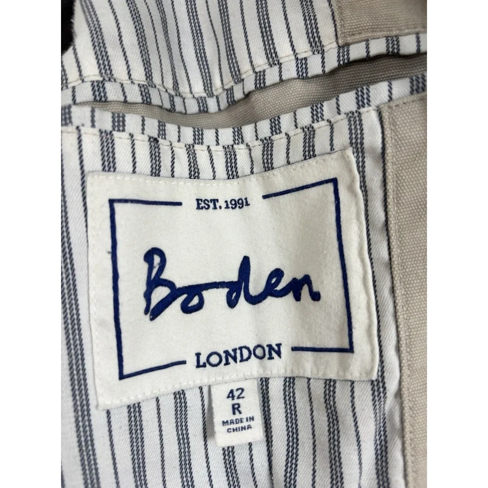 Boden Mens 42R Cotton Sport Coat 2 Button Jacket Smart Casual Khaki Preppy‎